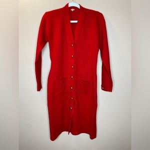 ORLON VINTAGE 1950’S RED KNIT DRESS